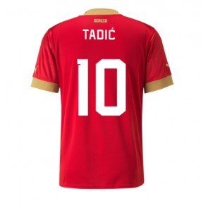 Serbia Dusan Tadic #10 Replica Home Stadium Shirt World Cup 2022 Short Sleeve